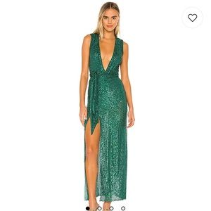 NBD Elektra Gown in Emerald Green XXS